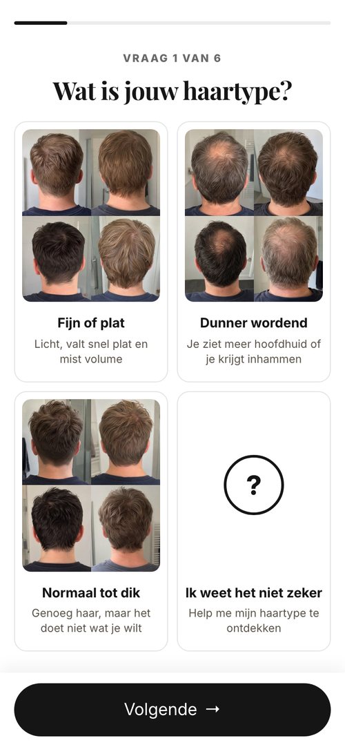 Haar-quiz van Fred Hairstyling op mobiel: Wat is jouw haartype?